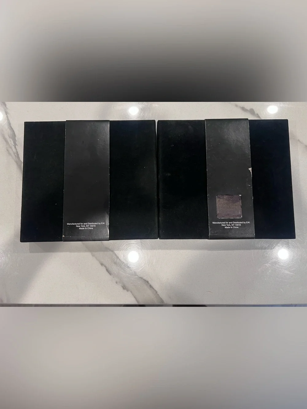 Two Black Velvet Liner Jewelry 9 Sections Inserts Tray